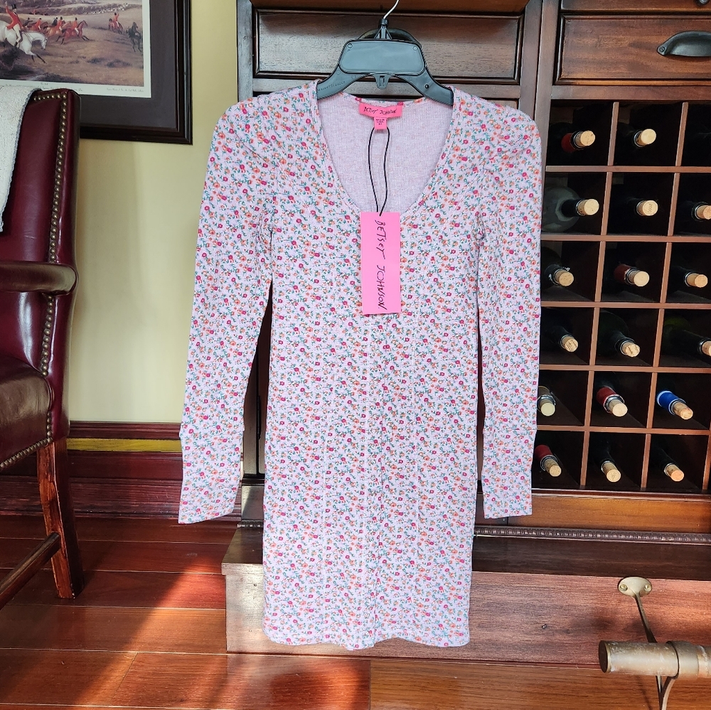 NWT Betsey Johnson Ditsy Floral Thermal Dress